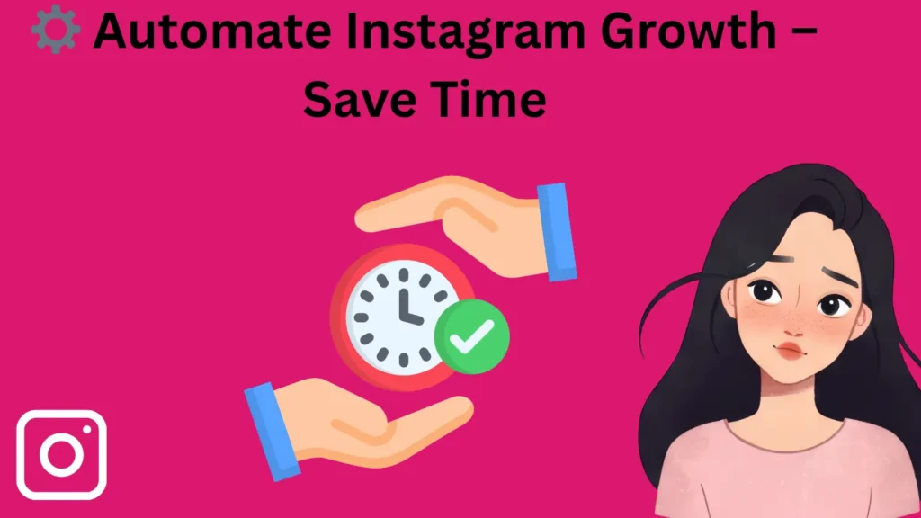Food content creator automating Instagram engagement using a smartphone, saving time with auto-like and follow features in 2025.