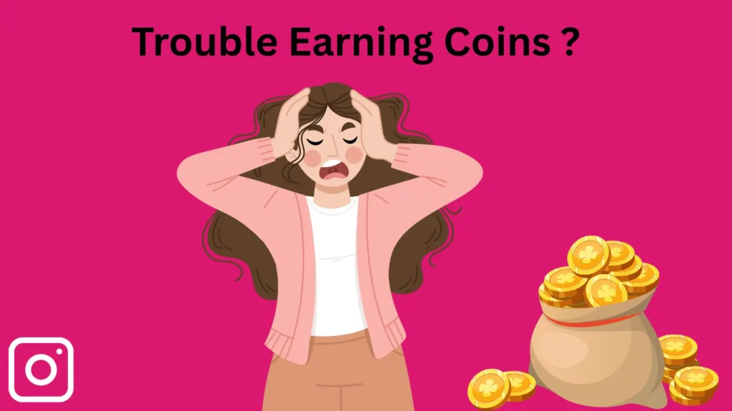 Frustrated user checking InstaUp app on phone due to coins not increasing – 2025 coin issue guide